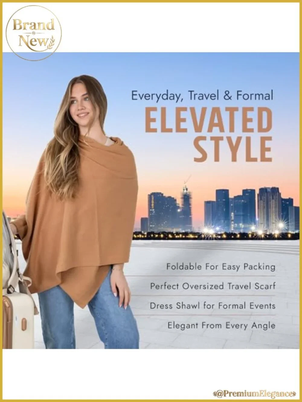 Oversized 100% Cotton Shawl Wrap Travel Scarf Shoulder Stole
